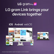 LG gram Pro 16" Copilot+ PC Intel Ultra 7, 16GB RAM, 1TB Touch Laptop, Black