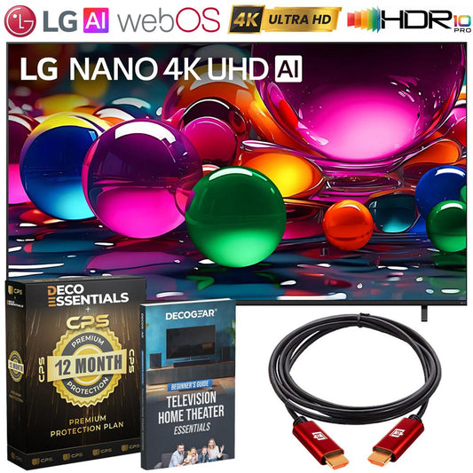 LG 55-Inch Nano 4K UHD AI NU70 Smart TV (2026) w/ 1 YR Extended Warranty Bundle