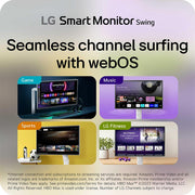 LG 32" 4K UHD IPS Touchscreen Smart Monitor Swing + 26 Months Protection Bundle