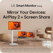 LG 32" 4K UHD IPS Touchscreen Smart Monitor Swing + 26 Months Protection Bundle