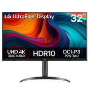 LG 32" UltraFine 4K UHD (3840 x 2160) Monitor, Black + 26 Months Protection Bundle