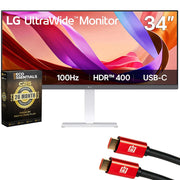 LG UltraWide 34" FHD IPS Monitor USB-C w/ Speaker + 26 Months Protection Bundle