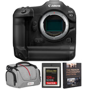 Canon EOS R3 Full Frame Mirrorless Camera Body w/ BSI Stacked CMOS Sensor + 128GB Kit