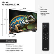 Samsung QN75Q60D 75 Inch QLED 4K Smart TV Refurbished