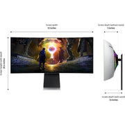 Samsung G85SD 34-inch Odyssey OLED G8 Ultra-WQHD Curved Gaming Monitor Bundle