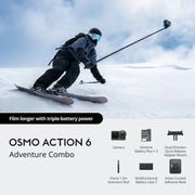 DJI Osmo Action 6 Adventure Combo 4K 1/1.1" Sensor 4h Battery + 12 Month Protection