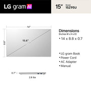 LG gram 15.6" Copilot+ PC AMD Ryzen AI 7, 16GB RAM, 512GB SSD Touch Laptop