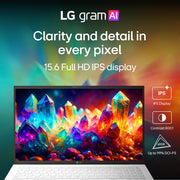 LG gram 15.6" Copilot+ PC AMD Ryzen AI 7, 16GB RAM, 512GB SSD Touch Laptop