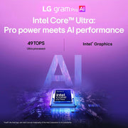 LG gram Pro 17" Copilot+ PC Intel Ultra 7, 32GB RAM, 512GB SSD Touch Laptop