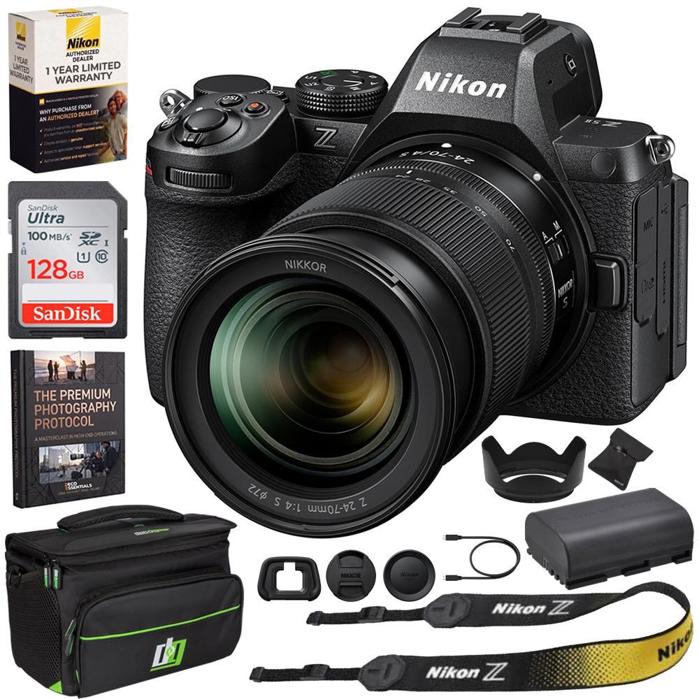 Nikon Z5 II with 24-70mm f/4 S Lens Mirrorless Camera Black + Deco Essentials eBook