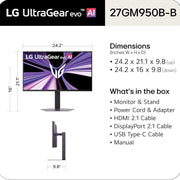 LG 27GM950B-B 27-inch Ultragear evo 5K (5120 x 2880) IPS Mini-LED Gaming Monitor