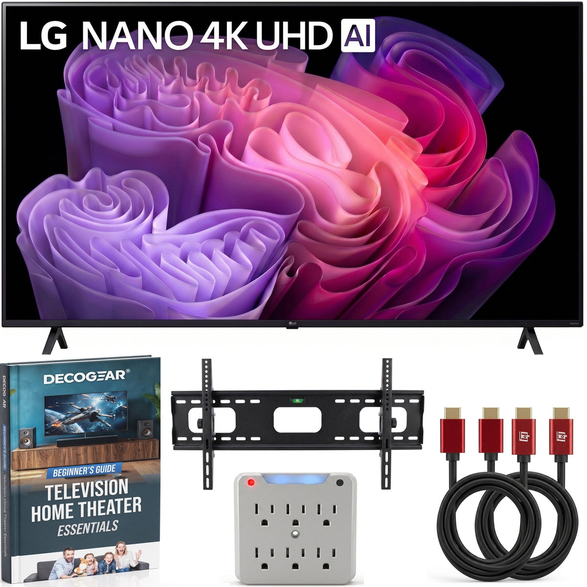 LG 85-Inch Nano 4K UHD AI NU70 Smart TV (2026) w/ Accessories Bundle