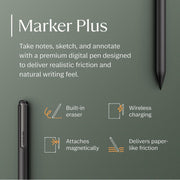 reMarkable Paper Pro Move with Marker Plus and Black Leather Book Folio - Refurbished