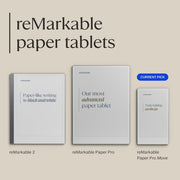 reMarkable Paper Pro Move with Marker Plus and Black Leather Book Folio - Refurbished