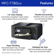Brother INKvestment Tank 780 Wireless Color Inkjet All-in-One Printer (MFC-T780DW)