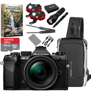 OM SYSTEM Olympus OM-5 Mark II 12-45mm Pro Lens Kit in Black + Hiking Bundle