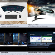 Samsung 32" S3 (S39GD) Series FHD 100Hz Curved Monitor - White (LS32FM803UNXZA)