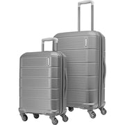 American Tourister Stratum 2.0 Expandable Hardside Luggage Set, Silver (Carry-on/Med)
