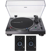 Audio-Technica Direct-Drive Turntable Analog & USB - Black w/ PreSonus Studio Monitors Pair