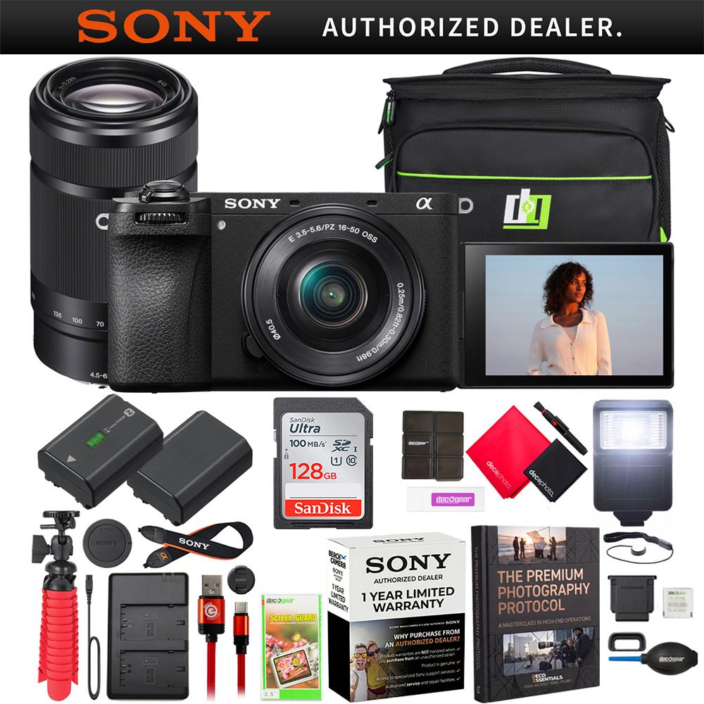 Sony a6700 Alpha APS-C 4K Mirrorless Camera + 16-50mm & 55-210mm 2 Lens Kit Bundle