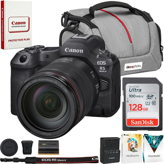 Canon EOS R5 Mark II Full Frame Mirrorless Camera+Lens Kit + Accessories Bundle