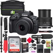 Canon EOS R100 Mirrorless Camera with RF-S 18-45mm F4.5-6.3 IS STM Lens Kit Pro Bundle