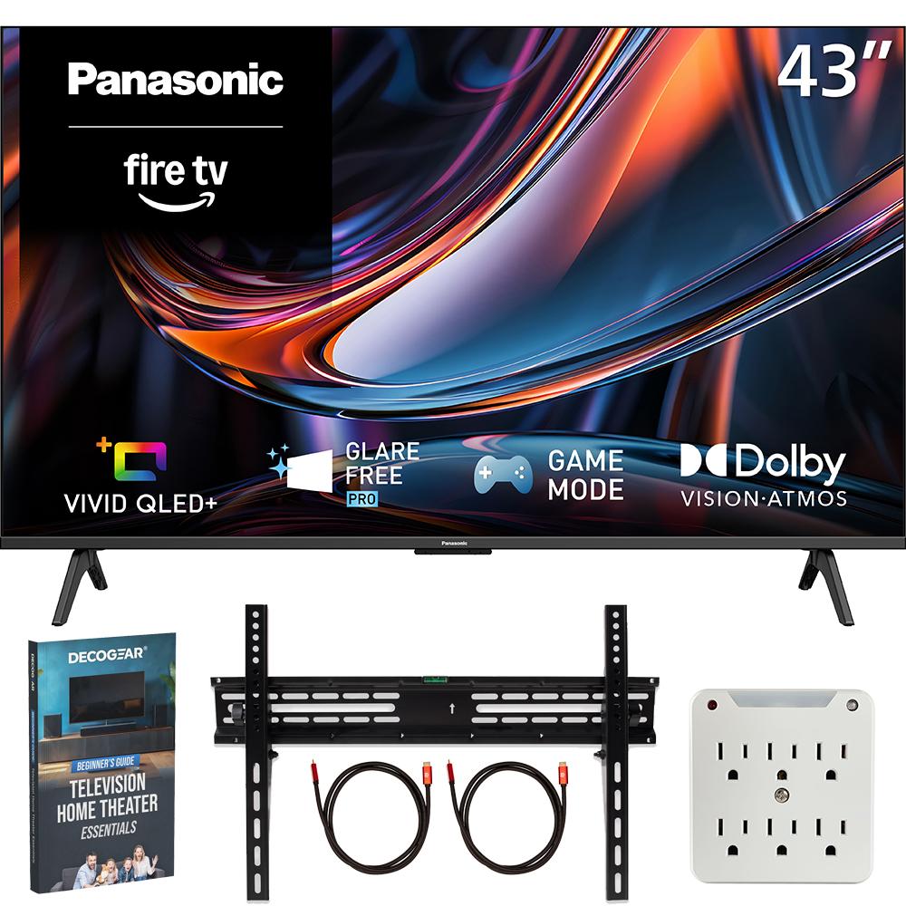 Panasonic 43" W80C 4K UHD 3840x2160 60Hz QLED+ Fire TV (2026) +Mount + Guide Bundle