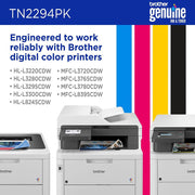 Brother Standard-Yield Toner 4 Pack (C/M/Y/BK) with Printer eBook & Essentials