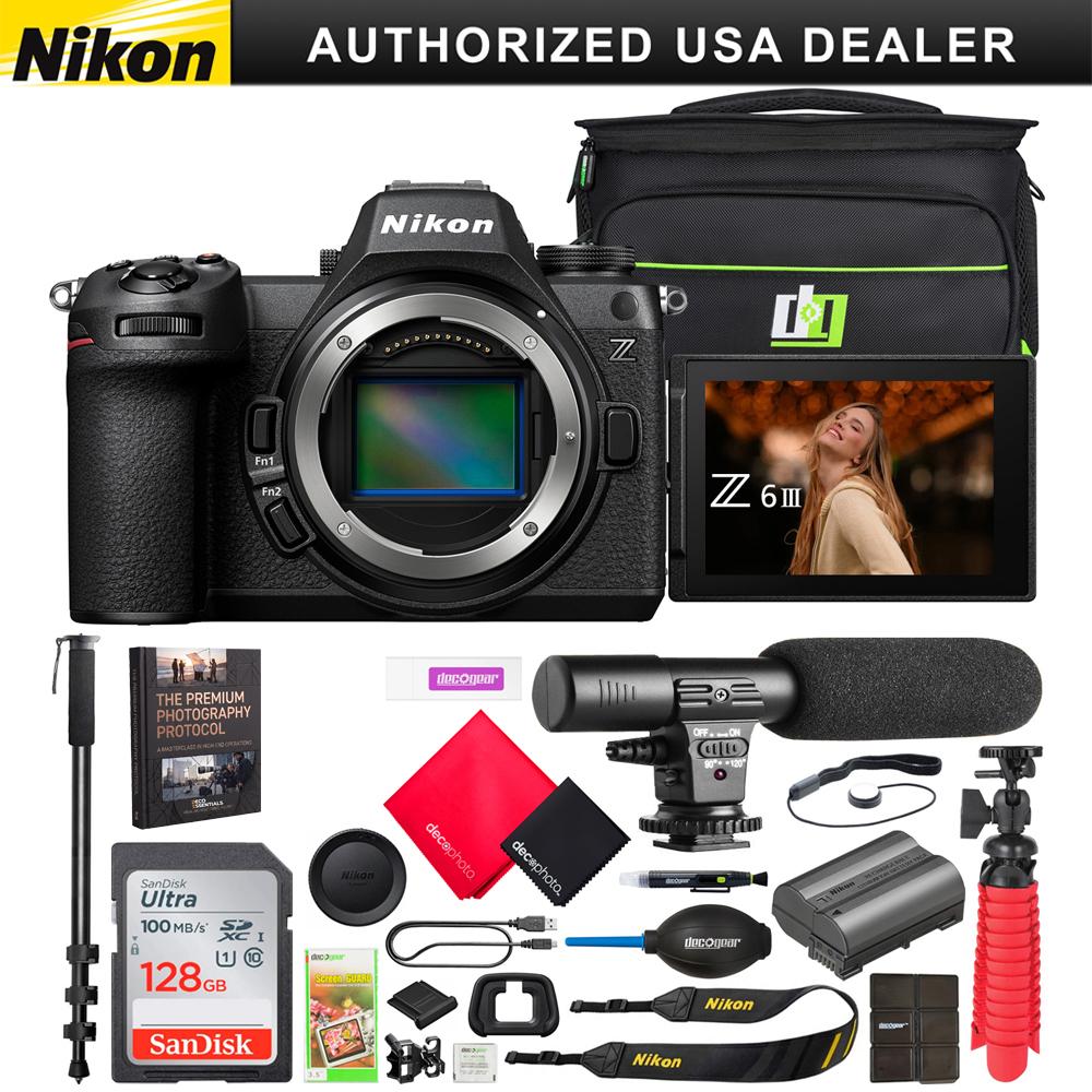 Nikon Z6III Full Frame Mirrorless FX Camera Body 1890 + Pro Accessories Kit Bundle