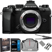 OM SYSTEM Olympus OM-5 Mark II 20.4MP 4K Digital Camera Body; Black + 64GB Memory Bundle