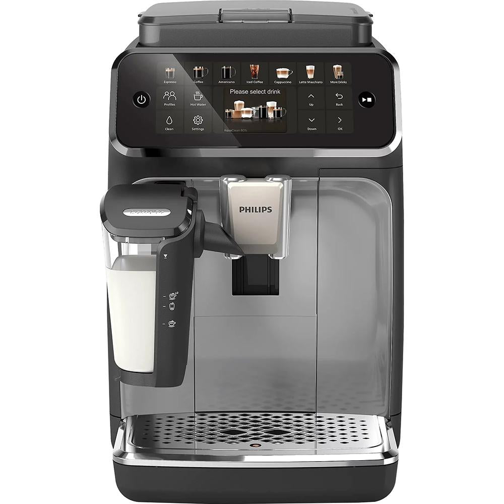 Philips 4400 Series Fully Automatic Espresso Machine, Black Chrome (EP4447/90)