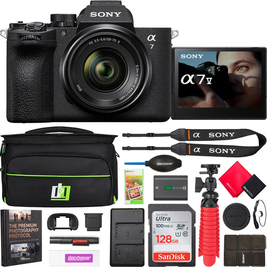 Sony a7 V Mirrorless Full Frame Camera + 28-70mm II Lens Kit + Pro Photography Bundle