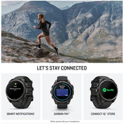 Garmin fenix 9 47 mm Carbon gray DLC titanium with black silicone band