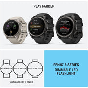Garmin fenix 9 47 mm Carbon gray DLC titanium with black silicone band