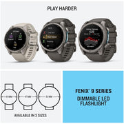 Garmin fenix 9 51 mm Titanium with pebble gray silicone band