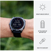 Garmin fenix 9 51 mm Carbon gray DLC titanium with black silicone band