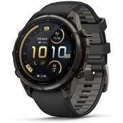 Garmin fenix 9 Pro inReach, 47 mm Carbon Gray DLC Titanium with Black/Pebble Gray Band