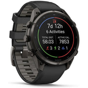 Garmin fenix 9 Pro inReach, 47 mm Carbon Gray DLC Titanium with Black/Pebble Gray Band