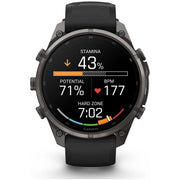 Garmin fenix 9 Pro inReach, 47 mm Carbon Gray DLC Titanium with Black/Pebble Gray Band