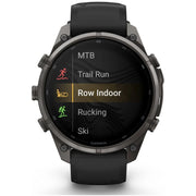Garmin fenix 9 Pro inReach, 47 mm Carbon Gray DLC Titanium with Black/Pebble Gray Band