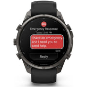 Garmin fenix 9 Pro inReach, 47 mm Carbon Gray DLC Titanium with Black/Pebble Gray Band