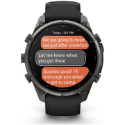 Garmin fenix 9 Pro inReach, 47 mm Carbon Gray DLC Titanium with Black/Pebble Gray Band