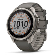 Garmin fenix 9 Pro inReach, Solar, 47 mm Titanium with Pebble Gray/Silver Gray Band