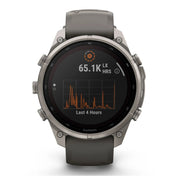 Garmin fenix 9 Pro inReach, Solar, 47 mm Titanium with Pebble Gray/Silver Gray Band