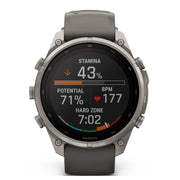 Garmin fenix 9 Pro inReach, Solar, 47 mm Titanium with Pebble Gray/Silver Gray Band