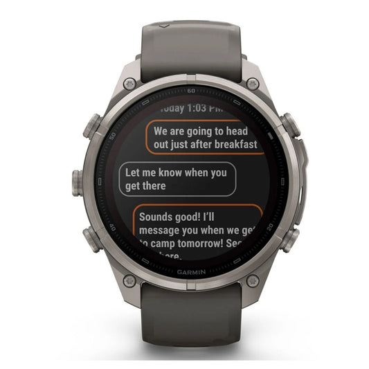 Garmin fenix 9 Pro inReach, Solar, 47 mm Titanium with Pebble Gray/Silver Gray Band