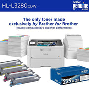 Brother HLL3280CDW Laser Printer with Deco Gear Printer eBook and Printer Cable