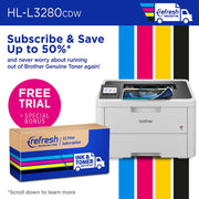 Brother HLL3280CDW Laser Printer with Deco Gear Printer eBook and Printer Cable