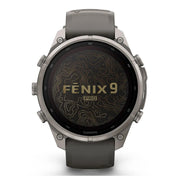 Garmin fenix 9 Pro Solar, 47mm Titanium with Silicone Band +Essential Protection Bundle