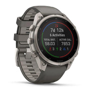 Garmin fenix 9 Pro Solar, 47mm Titanium with Silicone Band +Essential Protection Bundle